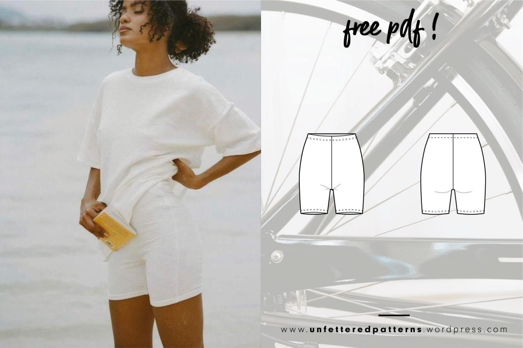 Short leggings / bike shorts – Free sewing pattern download PDF #UP1013
